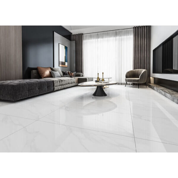 Calacatta Light 600x600 Matt Tiles - Image 2