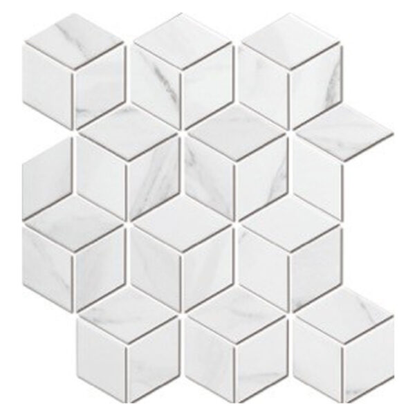 Carrara Look Mosaic Cube 48x48mm Tiles