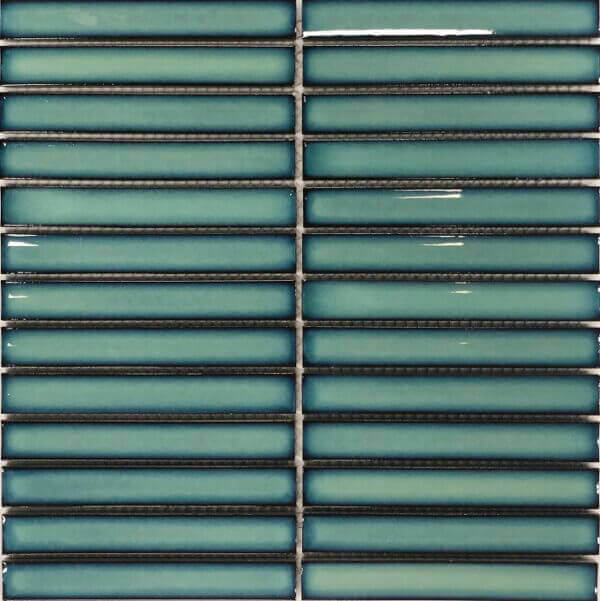 Kitkat Medium Green Mosaic Tiles