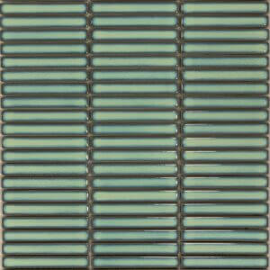 Kitkat Antique Green Gloss Mosaic Tiles | Iconic Tiles