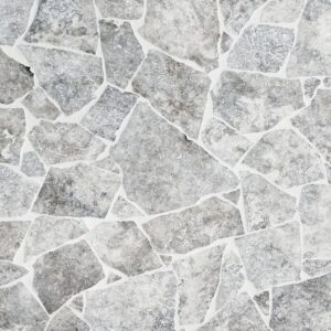 SILVER TRAVERTINE CRAZY PAVING